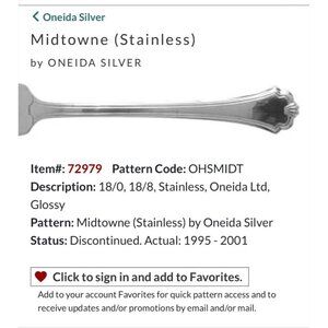 Oneida Silver Midtown Stainless Steel tablespoon Set Of 2 Glossy Finish 18/0 Dur